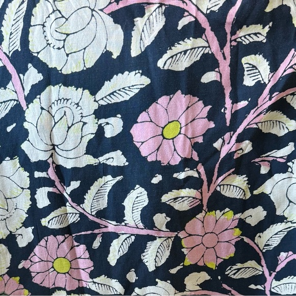 Soft Surroundings Floral Kimono Cardigan Floral Blue V-Neck Topper Cover Medium - Picture 6 of 6